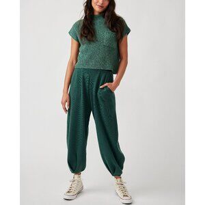 New Free People Freya Sweater Set - Emerald Spell Combo - XL